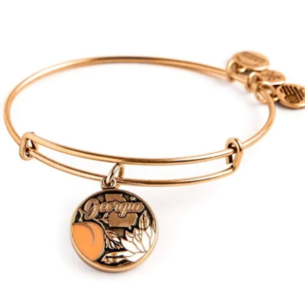 Georgia Peach Alex and Ani charm bangle